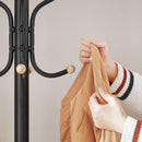 Metal Coat Rack Stand Hat Hanger, Black, 182cm-8