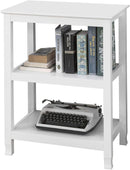 Console Table 3 Shelves, White-1