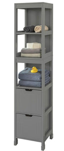 Tall Cabinet Shelf Drawer, Grey-1