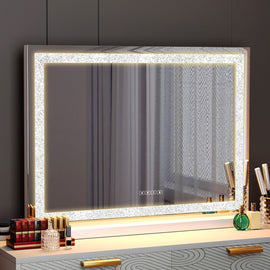 LED Makeup Mirror Bluetooth Touch Sensor Hollywood Vanity - 0