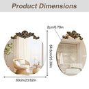 Baroque Antique Round Wall Mirror D�cor 60x64.5cm-3