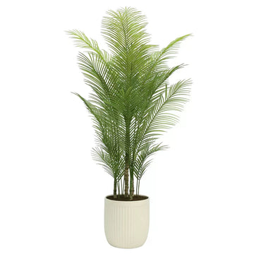 Artificial Palm Tree In Ribbed Pot 2M