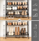 5-Tier Shoe Rack, Industrial Shoe Organizer Storage Bench-4