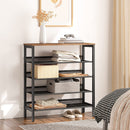 5-Tier Shoe Rack, Industrial Shoe Organizer Storage Bench-7