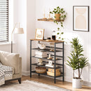 5-Tier Shoe Rack, Industrial Shoe Organizer Storage Bench-8