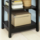 Black Bedside Table with 1 Drawer and 2 Shelves-8