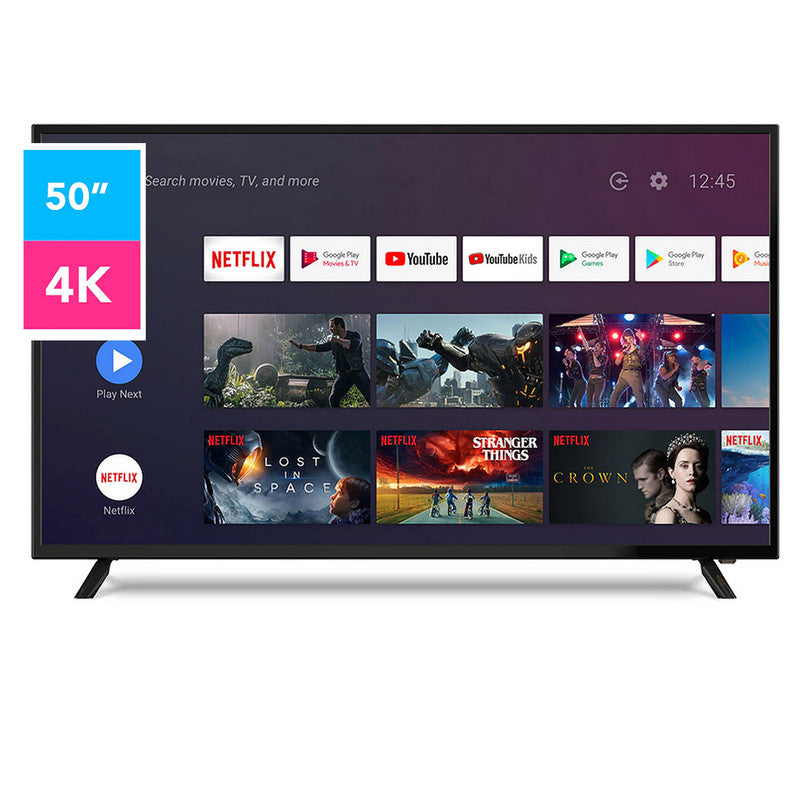 New 50" UHD 4K Smart Android Digital TV Google Assistance Chromecast