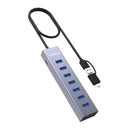 mbeat 7-Port USB Hub with Dual USB-A & USB-C Connector-1