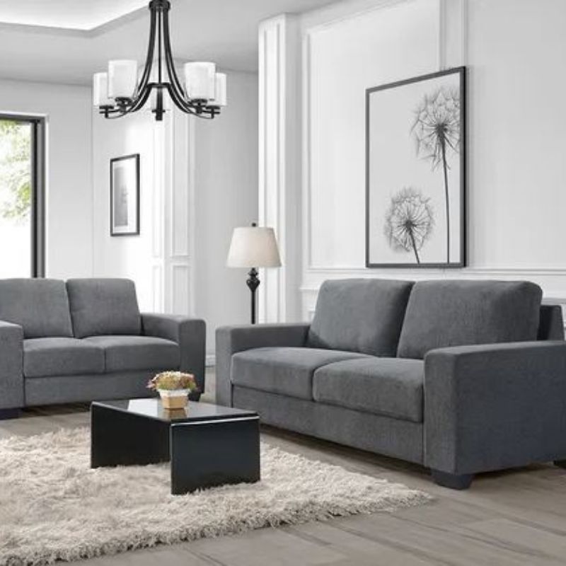 Brooks 3 Seater Fabric Sofa Elephant Grey - 0