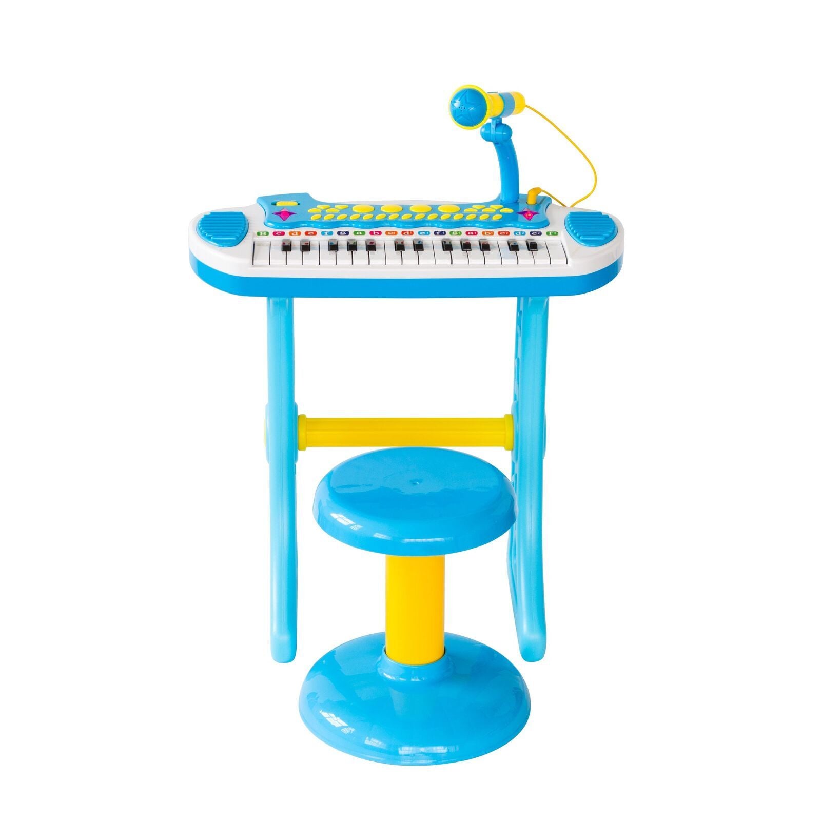 Children's Electronic Keyboard with Stand (Blue) Musical Instrument Toy - 0