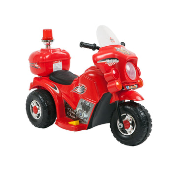 Children's Electric Ride-on Motorcycle (Red) Rechargeable, Up To 1Hr - 0
