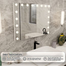 Beauty Mirror with 18 LED Bulbs, Colour Settings, White Frame,  and USB A and C Ports-4