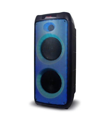 Large Powerful, Portable Party Speaker w/ LED Lights, RMS 120W - 0