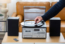 Audio Home Entertainment System (Black) Turntable, CDs, Vinyl, Wireless Streaming & More-2