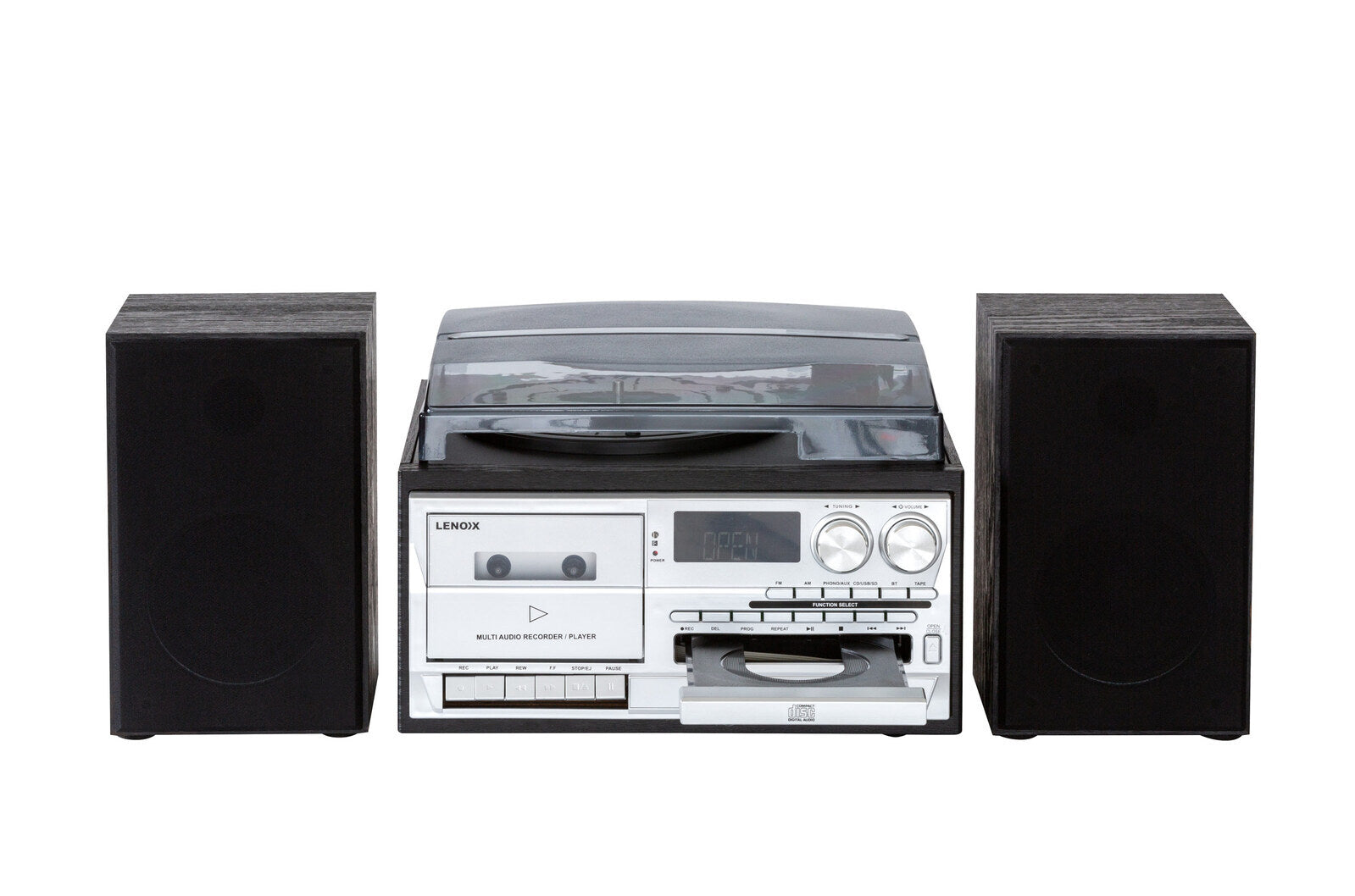 Audio Home Entertainment System (Black) Turntable, CDs, Vinyl, Bluetooth & More