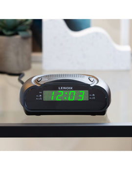 AM/FM Alarm Clock & Radio w/ Green LED Time Numbering - 0