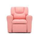 Pink Kids push back recliner chair with cup holder-4