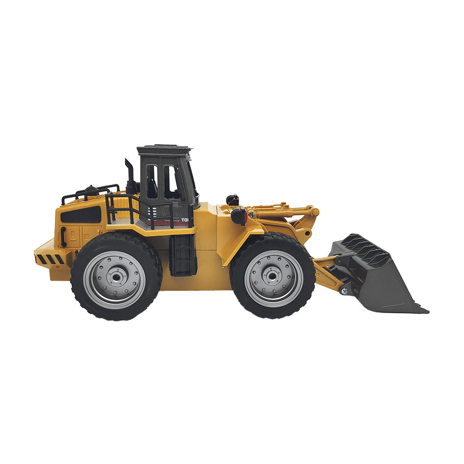 Remote Control Model Bulldozer Truck (Yellow), Driving Cab and Scoop - 0
