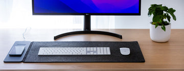 Reversible Wireless Fast Charging Desktop Mat for Smartphones and Earbuds - 0