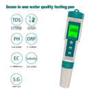 7 In 1 PH Meter TDS/EC/Salt/Temp Water Quality Monitor Tester Pen Pool Aquarium-6
