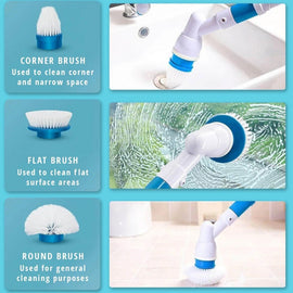 2PCS Rechargeable Spin Scrubber Electric Turbo Scrub Cleaning Brush Cordless Kit - 0