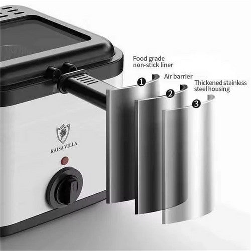 Electric Deep Fryer 2.5L French Frie Machine Oil Hot Pot Fried Chicken Grill