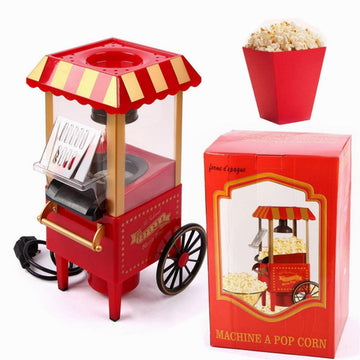 Electric Home Popcorn Machine Classic Car Corn Popper Maker For Kid Gift - 0