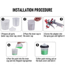 Air HVLP Spray Gun Paint Gun 600CC Gravity Feed Cup 1.4mm 1.7mm 2mm Tip AU Stock-12