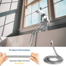 5 FT Handheld Shower Head Hose 1.5m Bathroom Stainless Steel Shower Water Tube-5