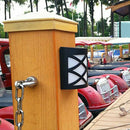 Outdoor Solar Wall Lights Door Garden Step Bright 6 LED Fence Light Path Lamp AU-8