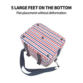 Red Insulated Picnic Bag Thermal Cooler Portable Lunch Food Tote Carry Storage Bag - 0