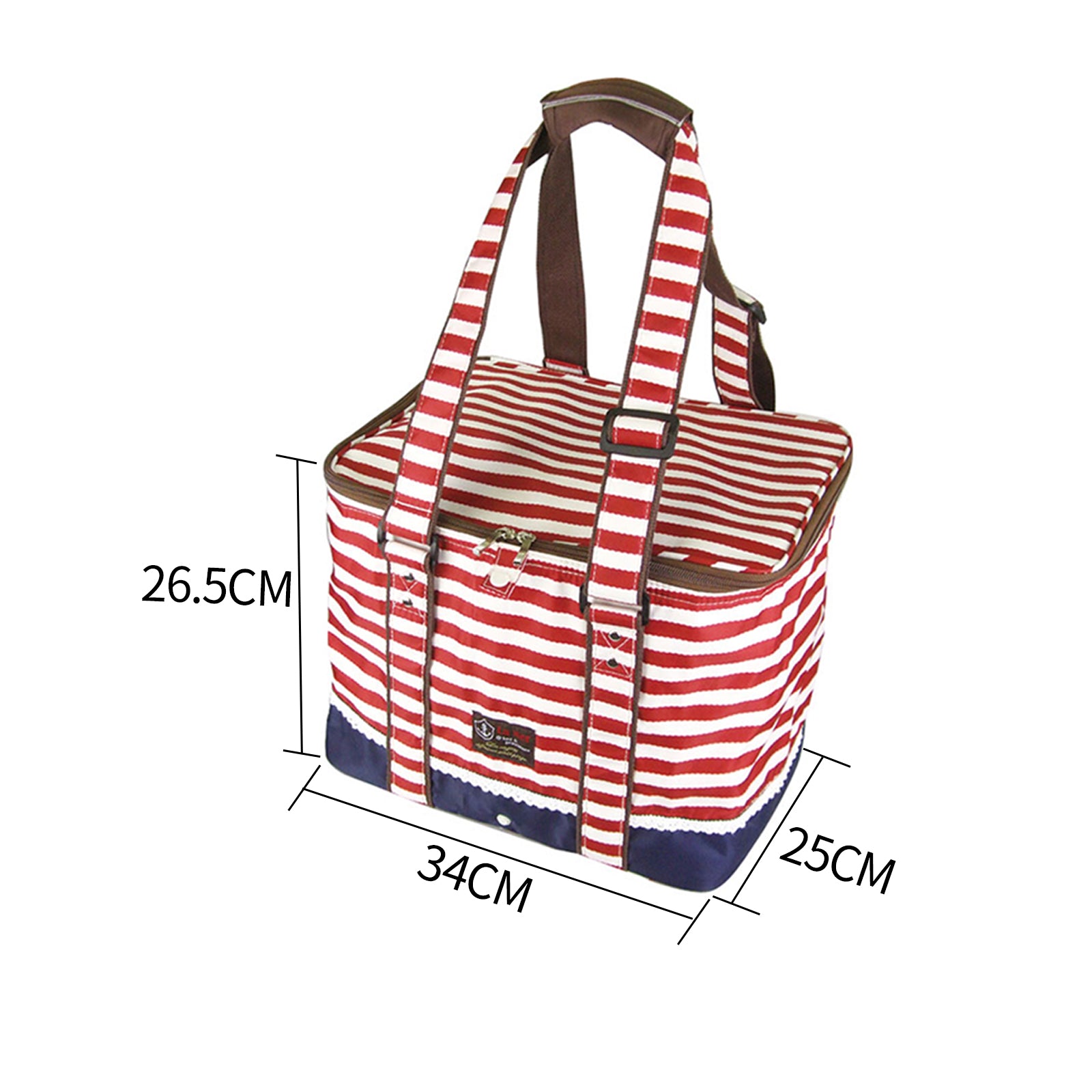 Red Insulated Picnic Bag Thermal Cooler Portable Lunch Food Tote Carry Storage Bag