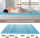 7 Zone Memory Foam Topper Mattress Toppers Cool Gel Pad Mat Medium Firm 8cm Thick 183cm x 203cm-2