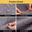 Foldable Storage Box Crushed Steel Frame Clothes Quilt Toys Organizer 24L-3