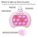 Rechargeable 3 Types Pop Push it Game Controller Sensory Fidget Toy Electronic Whack Mole pink-5