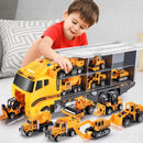 Toddler Toys Truck Carrier & 6 Mini Cars Play Set Transport Car Toy Lorry Kids-3