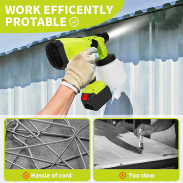 Cordless High Pressure Airless Spray Gun Paint Sprayer For Makita 21V Battery - 0