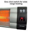 Infrared Electric Wall Heater Patio Bathroom Heat Waterproof Strip with Remote-6