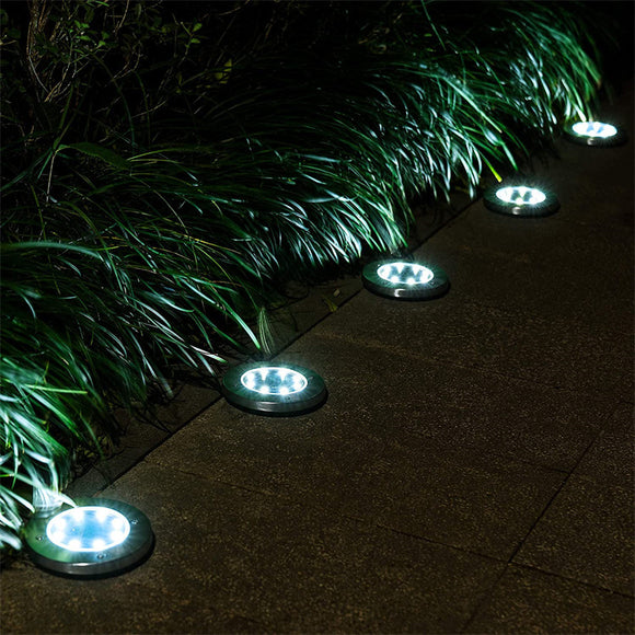 4pcs LED Solar Underground Light Waterproof Color Changing Garden Buried Lamp