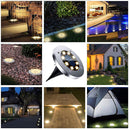 4pcs LED Solar Underground Light Waterproof Color Changing Garden Buried Lamp-8