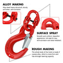 2X 6mm Hammerlock+ Eye Sling Hook Safety Chain Caravan Trailer connecting Extend-3