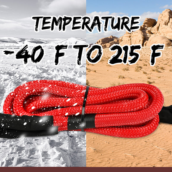 X-BULL Kinetic Rope 25mm x 9m Snatch Strap Recovery Kit Dyneema Tow Winch