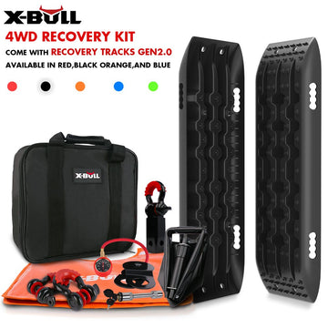 X-BULL Winch Recovery Kit 13PCS Recovery tracks /Snatch Strap Off Road 4X4