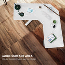 FORTIA 98W x 98W x 48D Dual-Motor 80kg Load Adjustable Electric Sit to Stand Up Corner Desk - White/White Frame-3