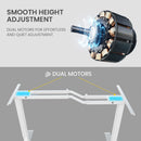 FORTIA 145W x 60D x 85D Dual-Motor 80kg Load Adjustable Sit-Stand Up R-Hand Sided Corner Desk - White/White Frame-6