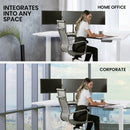 FORTIA 145W x 60D x 85D Dual-Motor 80kg Load Adjustable Sit-Stand Up R-Hand Sided Corner Desk - White/White Frame-9