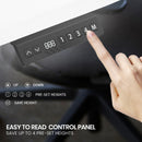 FORTIA 173W x 173W x 75D 3-Motor 120kg Load Adjustable Electric Sit to Stand Up Corner Desk - White/Black Frame-9