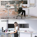 FORTIA 173W x 173W x 75D 3-Motor 120kg Load Adjustable Electric Sit to Stand Up Corner Desk - White/Silver Frame-10