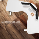 FORTIA 173W x 173W x 75D 3-Motor 120kg Load Adjustable Electric Sit to Stand Up Corner Desk - White/White Frame-8