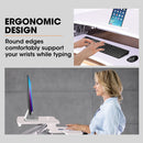 FORTIA Desk Riser 90cm Wide Adjustable Sit to Stand, for Dual Monitor, Keyboard, Laptop, White-6